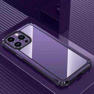 For iPhone 14 Pro Max Steel Armour Series Metal + PC Phone Case(Dark Purple)