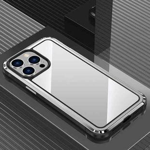 For iPhone 13 Pro Steel Armour Series Metal + PC Phone Case(Silver)