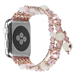 For Apple Watch 5 & 4 40mm / 3 & 2 & 1 38mm Luminous Agate Watch Band(Rose Gold)