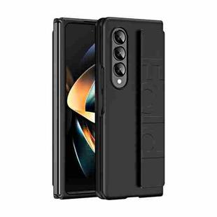 For Samsung Galaxy Z Fold4 Skin Feel Elastic Wristband Shockproof Phone Case(Black)