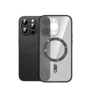 For iPhone 13 Pro Magsafe Glitter Shockproof Phone Case(Black)