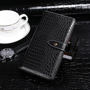 For OPPO Reno 3 idewei Crocodile Texture Horizontal Flip Leather Case with Holder & Card Slots & Wallet(Black)