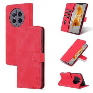 For Huawei Mate 50 Pro AZNS Skin Feel Calf Texture Flip Leather Phone Case(Red)