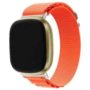For Fitbit Versa 3 / Sense Universal Loop Nylon Watch Band(Orange)