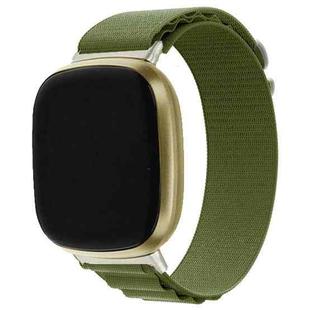 For Fitbit Versa 4 / Sense 2 Universal Loop Nylon Watch Band(Green)