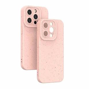 For iPhone 14 Pro Max Wheat Straw Degradable Phone Case(Pink)