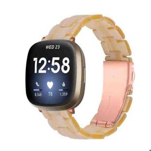 For Fitbit Versa 3 / Sense Universal Resin Watch Band(Ivory)