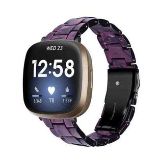 For Fitbit Versa 3 / Sense Universal Resin Watch Band(Purple Light)