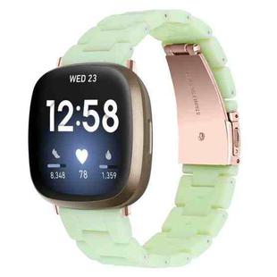 For Fitbit Versa 3 / Sense Universal Resin Watch Band(Avocado Green)