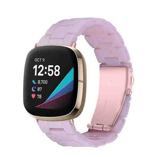 For Fitbit Versa 3 / Sense Universal Resin Watch Band(Light Purple)