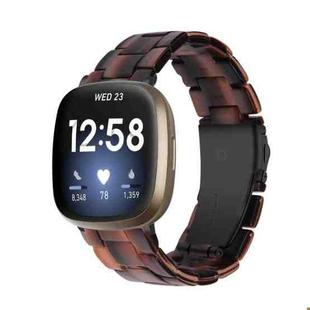 For Fitbit Versa 3 / Sense Universal Resin Watch Band(Chocolate)