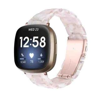 For Fitbit Versa 4 / Sense 2 Universal Resin Watch Band(Pink Flower)