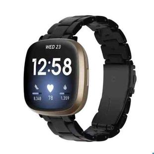 For Fitbit Versa 4 / Sense 2 Universal Resin Watch Band(Black)