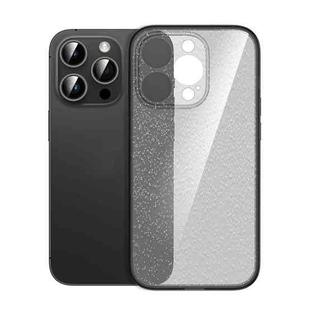 For iPhone 13 Pro Max Glitter Powder TPU Phone Case(Clear Black)