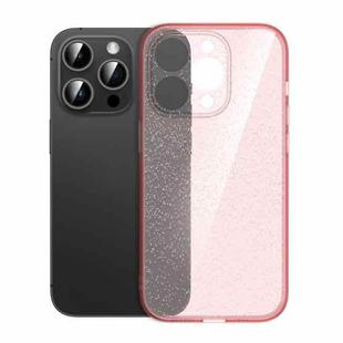 For iPhone 12 Glitter Powder TPU Phone Case(Clear Pink)