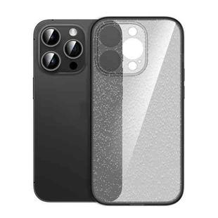 For iPhone 12 Pro Max Glitter Powder TPU Phone Case(Clear Black)
