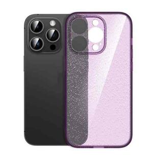 For iPhone 12 Pro Max Glitter Powder TPU Phone Case(Clear Purple)