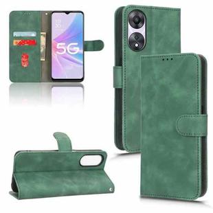 For OPPO A58 5G Skin Feel Magnetic Flip Leather Phone Case(Green)