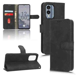 For Nokia X30 5G Skin Feel Magnetic Flip Leather Phone Case(Black)