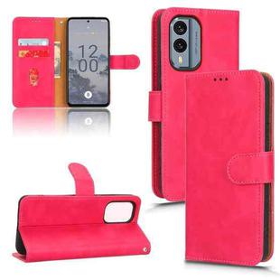 For Nokia X30 5G Skin Feel Magnetic Flip Leather Phone Case(Rose Red)