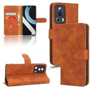 For Xiaomi Civi 2 5G Skin Feel Magnetic Flip Leather Phone Case(Brown)