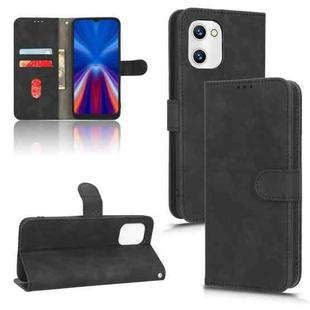 For UMIDIGI C1 Skin Feel Magnetic Flip Leather Phone Case(Black)