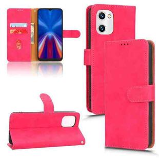 For UMIDIGI C1 Skin Feel Magnetic Flip Leather Phone Case(Rose Red)