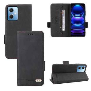 For Xiaomi Redmi Note 12 China Magnetic Clasp Flip Leather Phone Case(Black)