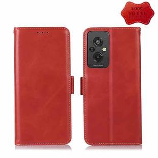 For Xiaomi Redmi 11 Prime 4G Magnetic Crazy Horse Texture Genuine Leather RFID Phone Case(Red)