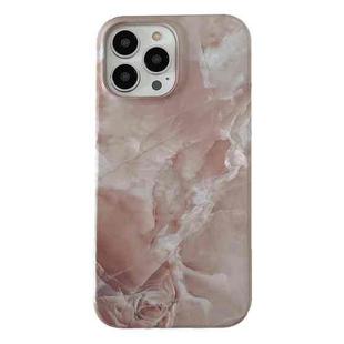 For iPhone 14 Pro 2 in 1 Detachable Marble Pattern Phone Case(Pink)