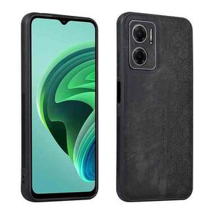 AZNS 3D Embossed Skin Feel Phone Case for Xiaomi Redmi Note 11E 5G / Redmi 10 5G / Redmi 10 Prime+ 5G India(Black)