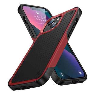 For iPhone 13 PC + TPU Shockproof Protective Phone Case(Red+Black)