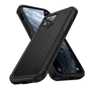 For iPhone 11 Pro PC + TPU Shockproof Protective Phone Case(Black+Black)