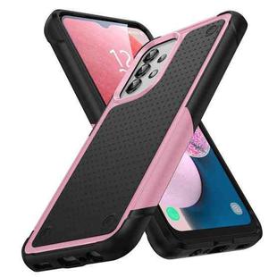For Samsung Galaxy A13 4G PC + TPU Shockproof Protective Phone Case(Pink+Black)