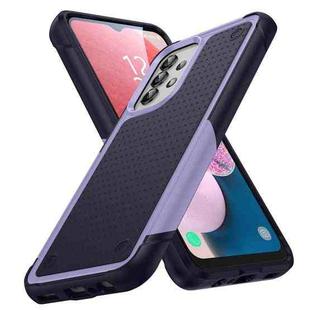 For Samsung Galaxy A13 4G PC + TPU Shockproof Protective Phone Case(Light Purple+Sapphire Blue)