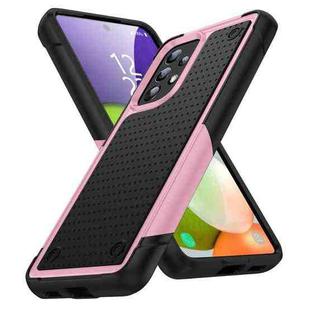 For Samsung Galaxy A52 5G PC + TPU Shockproof Protective Phone Case(Pink+Black)