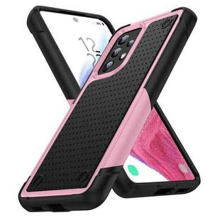 For Samsung Galaxy A53 5G PC + TPU Shockproof Protective Phone Case(Pink+Black)