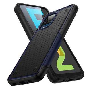 For Samsung Galaxy F12 PC + TPU Shockproof Protective Phone Case(Blue+Black)