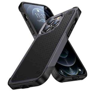 For iPhone 12 Pro PC + TPU Shockproof Protective Phone Case(Grey+Black)