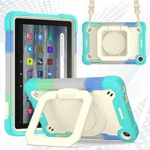 For Amazon Kindle Fire 7 2022 Silicone + PC Bracelet Holder Tablet Case(Bright Green)