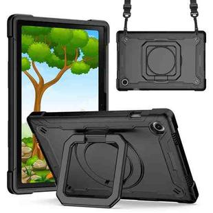 For Samsung Galaxy Tab A8 10.5 2021 Silicone + PC Bracelet Holder Tablet Case(Black)