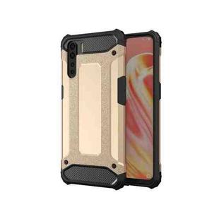 For OPPO A91 Magic Armor TPU + PC Combination Phone Case(Gold)