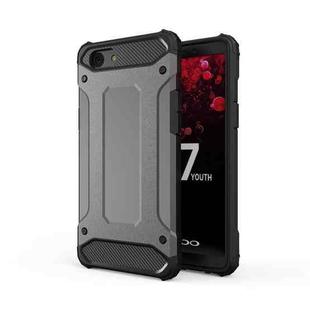For OPPO F7 Youth Magic Armor TPU + PC Combination Phone Case(Grey)