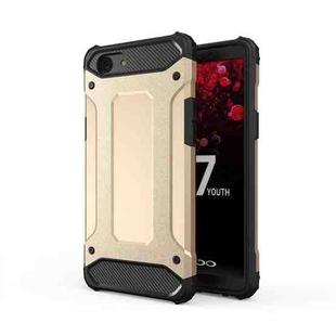 For OPPO F7 Youth Magic Armor TPU + PC Combination Phone Case(Gold)