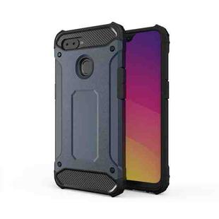 For OPPO F9 Magic Armor TPU + PC Combination Phone Case(Navy Blue)