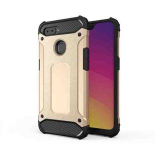 For OPPO F9 Magic Armor TPU + PC Combination Phone Case(Gold)