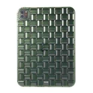 For iPad mini 4 / 5 Cube Shockproof Silicone Tablet Case(Dark Green)