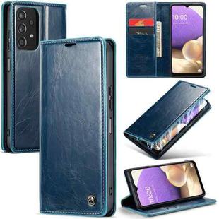 For Samsung Galaxy A32 5G／M32 5G CaseMe 003 Crazy Horse Texture Leather Phone Case(Blue)
