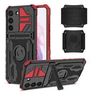 For Samsung Galaxy S23+ 5G Armor Wristband Phone Case(Red)