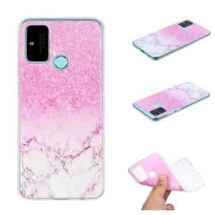 For Huawei Honor 9A Coloured Drawing Pattern Transparent TPU Case(Marble)